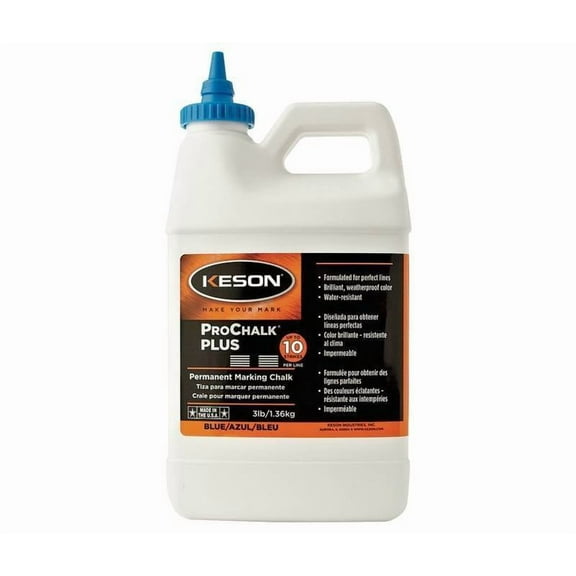 Keson Marking Chalk, Blue, Permanent, 3 lb PM103BLUE