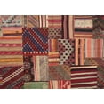 thumbnail image 1 of Ahgly Company Indoor Rectangle Contemporary Saffron Red Patchwork Area Rugs, 5' x 7', 1 of 6