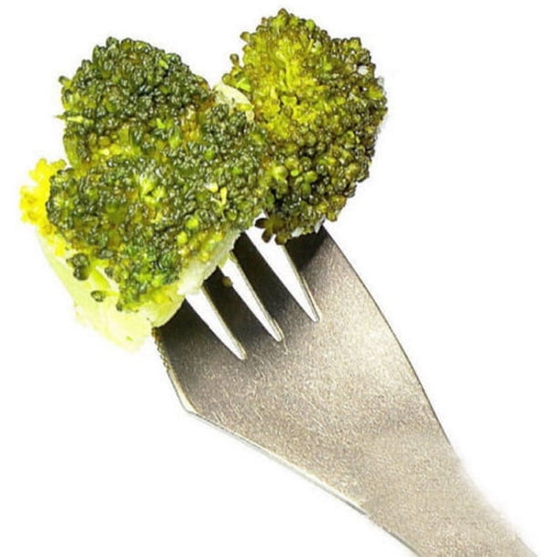ZJDOAK 1 pieza 3 en 1 Tenedor Cuchara de Titanio - Combo Cuchara Tenedor Cuchillo de Camping - Utensilios de Camping de Titanio - Utensilio para Comer de Campamento - Spork para Mochileros - Spork