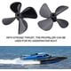 thumbnail image 4 of Hélice de 4 palas para barco, hélice de inmersión total de 4 palas de plástico de alta resistencia para piezas de accesorios de barco modelo Rc(1 pieza, negro), 4 of 5