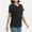 Black, variant on Womens Short Sleeve Round Neck Shirts Summer Top Fashion Basic Tee