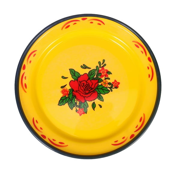 Hemobllo Yellow Unbreakable Outdoor Dinner Plates Lightweight Stackable Picnic Serving Dish