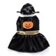 thumbnail image 1 of Halloween Costumes for Dogs Pretty Black Hat Dog Costume Dress Cute Pumpkin Logo Trendy Pet Apparel Levamdar  CPB-SSW582-1, 1 of 6