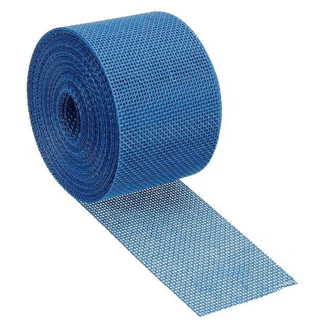 Unique Bargains 2 Inch x 11 Yards Jute Crafts Party Wrapping Decoration Burlap Fabric Ribbon Sky Blue