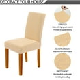 thumbnail image 3 of Lojalitet Fundas Elásticas para Sillas de Comedor - Juego de 4 Fundas Universales Extraíbles y Lavables para Asientos de Sillas Protector para Cocina, Ceremonia, Boda, Banquete, Hotel y Fiesta, 3 of 5