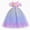 AB340 Pink, variant on Tisuna Little Girls Formal Gown With Gradient Floral Print Short Sleeve Off The Shoulder Design Elegant Cute Child Girls Summer Birthday Party Dress Pink Size 3-4 Years