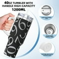 thumbnail image 3 of Sikiie Numbers Insulated Stainless Water Bottle Lid Travel Mug Cup Insulated Tumblers Cup 40oz Ice Bully With Handle, 3 of 8