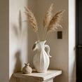 thumbnail image 5 of White Distressed Ceramic Pitcher Vase Vintage Style Decorative Flower Holder Ideal For Living Room Bedroom Dining Table Home Accents, 5 of 9
