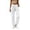White, variant on Tqcoqu Cargo Pants for Women Baggy - Drawstring Elastic Waist Multi-Pocket Cargo Pants with Ankle Ties Y2K Festival Outfits Hiking Camping,Black Women's S-XXXXXL