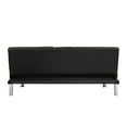 thumbnail image 5 of Miekor Furniture Sofa Bed with Armrest two holders WOOD FRAME, STAINLESS LEG, FUTON BROWN PVC,DARK BROWN 125131, 5 of 6