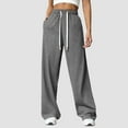 thumbnail image 2 of NOLDARES Women's Sweatpants Wide Leg Casual Lounge Pants | Comfy Sleepwear | Yoga Pants | Comfy Workout Loose Pants(Grey,M), 2 of 8