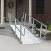 Prairie View Industries 4-ft x 36-in Solid with Handrails Wheelchair Ramp 850 lb. Weight Capacity Maximum 8-in Rise