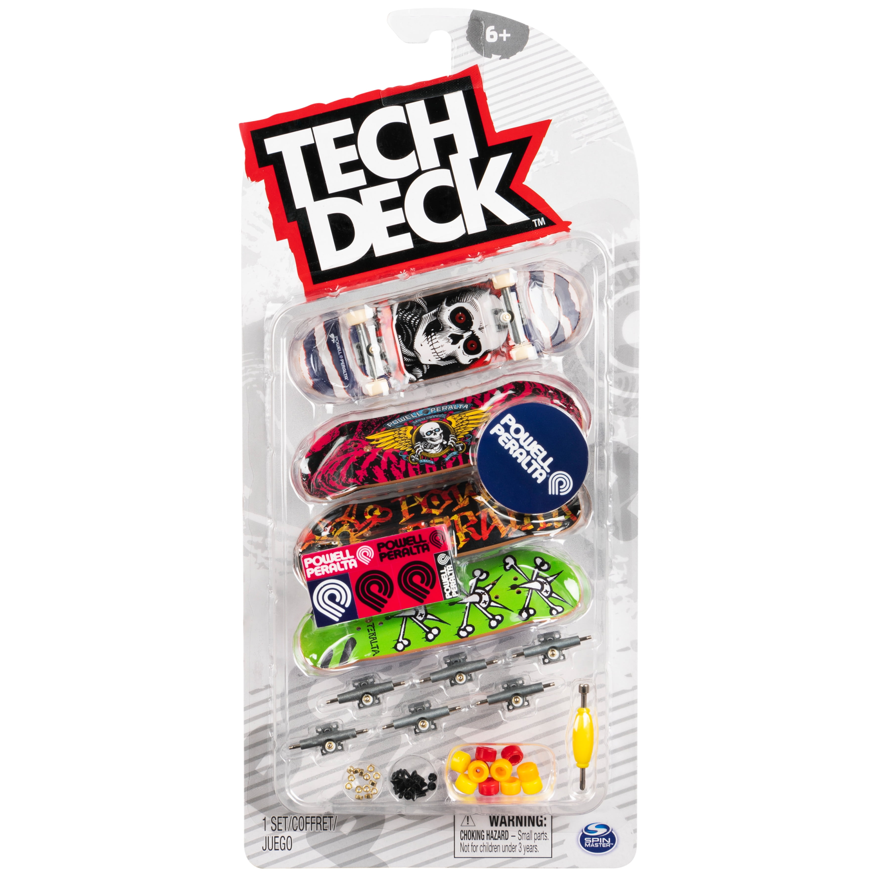 Tech Deck, Ultra DLX Fingerboard 4-Pack, Powell Peralta Skateboards, Collectible and Customizable Mini Skateboards
