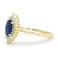 thumbnail image 6 of HeartsAndYou 1.57ct Natural Blue Sapphire & Diamond Halo Ring 100% REAL 14k SOLID Yellow Gold, 6 of 8