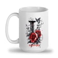thumbnail image 2 of Custom Initial 'I' Mug for Women - Personalized Coffee Cup 11oz 15oz Monogrammed for Home Kitchen, Office Desk, Birthday, Mother's Day, Father's Day, Daily Use, 2 of 6