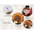 thumbnail image 3 of Graduations Gifts, Lovely Hand-Crocheted Graduation Bouquet With Dolls, Handmade Sunflower Rose Graduations Flower Bouquet for Birthday Celebration and Display Safe Party Supplies, Purple, 3 of 4