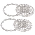 thumbnail image 2 of 2 uds. Alzapaños magnéticos para cortina, Clips de hebilla de cortina de flores de cristal brillante de acero inoxidable para decoración del hogar y la Oficina, 2 of 5