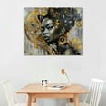 thumbnail image 3 of Nawypu  African American Wall Art - Black Girl Wall Art Paintings for Wall - Graffiti Canvas Wall Art for Living Room Bedroom Office Decor - Colorful Black African Woman Picture Framed, 3 of 5