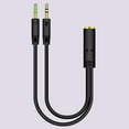 thumbnail image 1 of Splitter Headphone for Computer 3.5mm Female to 2 Male Headphone Mic Audio Y Splitter Cable, 1 of 5
