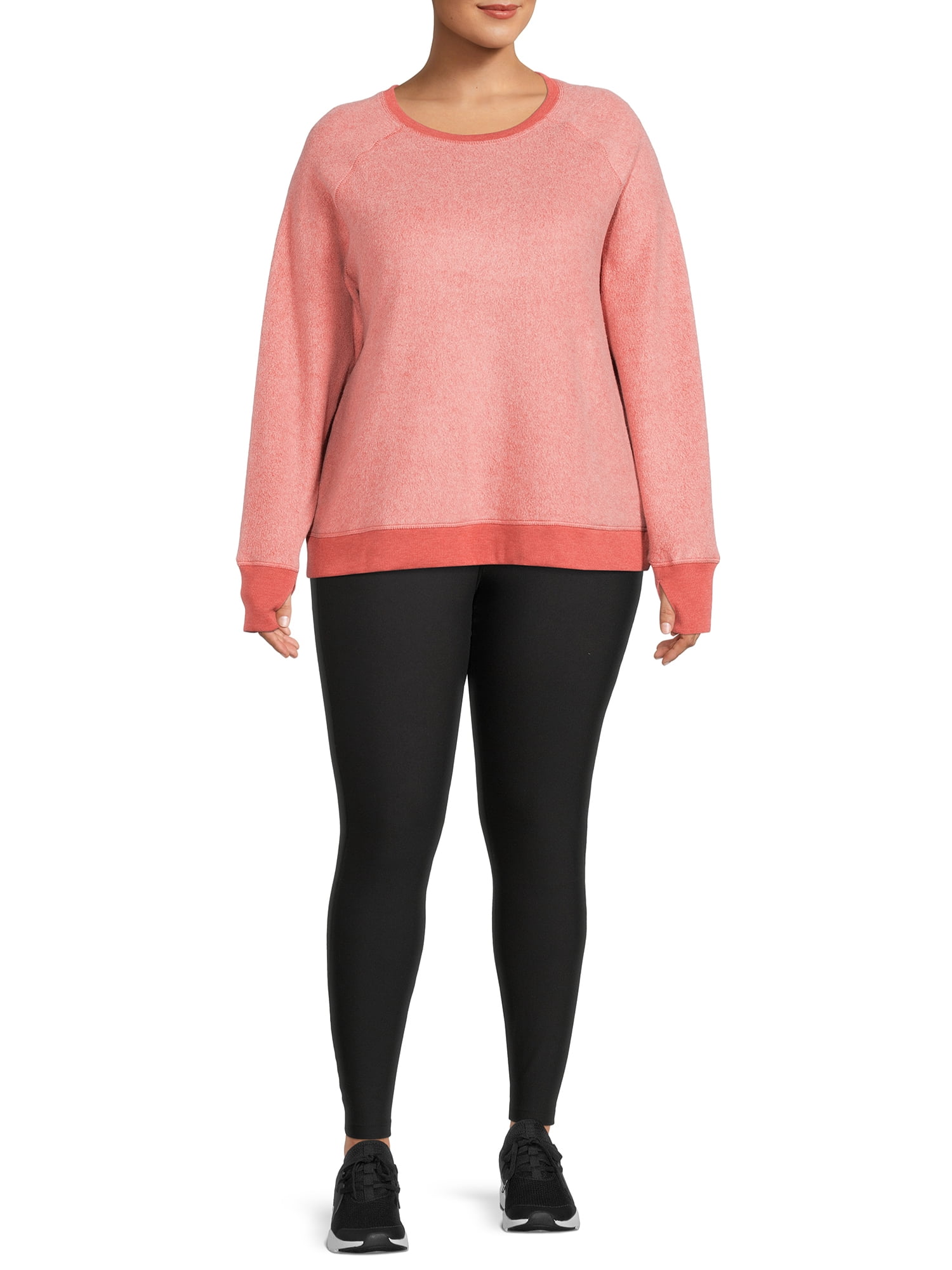 Avia Women's Fleece Pullover Top with Long Sleeves