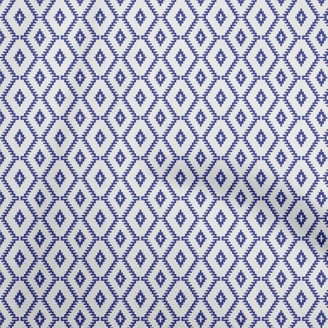 oneOone Cotton Poplin Twill White Fabric Block Craft Projects Decor Fabric Printed By The Yard 56 Inch Wide-4W