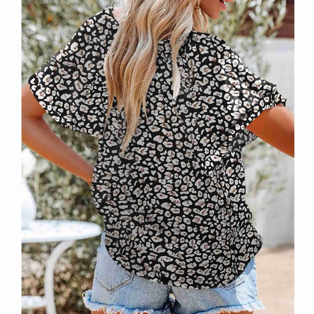 Women Casual T Shirt Boho Blouse Soft Floral Printed Easy Match for Summer for Home for Grils for Office ANGGREK Otros