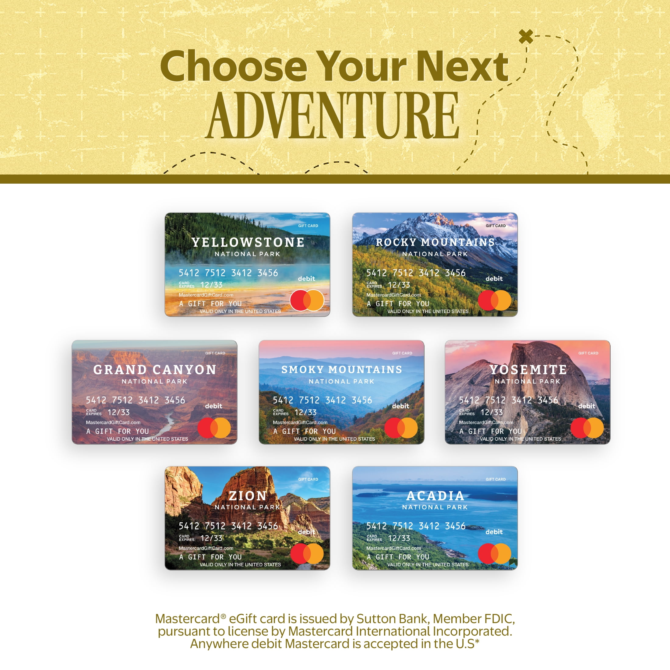 Mastercard® $20-$500 eGift Card Rocky Mtns (Plus $6.84 Purchase Fee) [Email Delivery]
