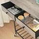thumbnail image 5 of Isla de cocina HOOBRO BG08UZD01 con almacenamiento, color gris y negro, 5 of 9