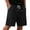 (Casual 132)Black, variant on Mens Shorts Solid Color Breeches Summer Casual Fashion Sports Elastic Waist Drawstring Pocket Short Pants