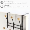 thumbnail image 6 of Over The Door Hook Rack Black Finish with 6 Natural Wooden Ball Ends, 6 of 7