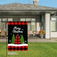 thumbnail image 3 of JOOCAR Merry Christmas Plaid Tree Garden Flag for Winter Christmas Home Outdoor Garden Yard Door Decor 12x18 inch, 3 of 5