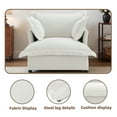thumbnail image 4 of UIXE Cloud Accent Chair, Chenille Oversized Armchair Upholstered Reading Chair for Living Room, Modern Single Sofa Deep Seat Bedroom Lounge Chair - Beige, 4 of 8