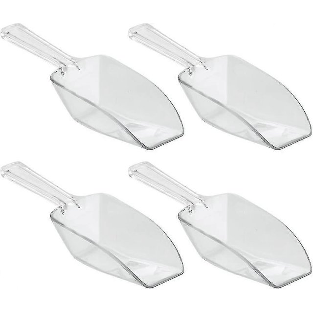 4pcs Large Plastic Measuring Scoops For Baking, Kitchen , Pet Food,clear