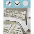 thumbnail image 4 of Green Palm Tree Tropical Twin XL Size Down Alternative Comforter, Lightweight Comforter Quilt Bedding Set with Pillow Shams Beach Summer Botanical All Seasons Bed Comforter Duvet Insert 68"x98", 4 of 7