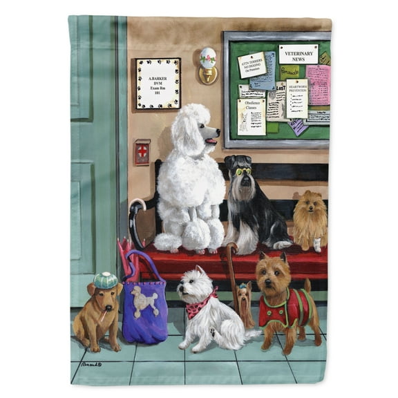 Carolines Treasures PPP3196GF Dogs Vet Visit Flag Garden Size  Small multicolor