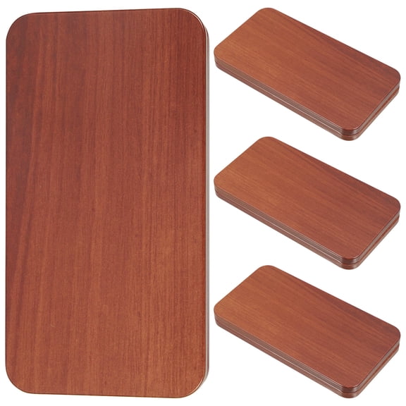 WASHWEPE Portable Tin Box Rectangular Simple Design 4Pcs 6.7X3.6X0.7In