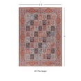 thumbnail image 3 of Contemporary Home Living 3.25' x 5' Garden Panel Area Throw Rug - Red and Cream, 3 of 8