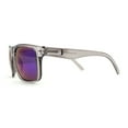 thumbnail image 3 of Color Mirror Mens Sport Rectangle Horn Rim Plastic Sunglasses Slate - Teal Mirror, 3 of 4