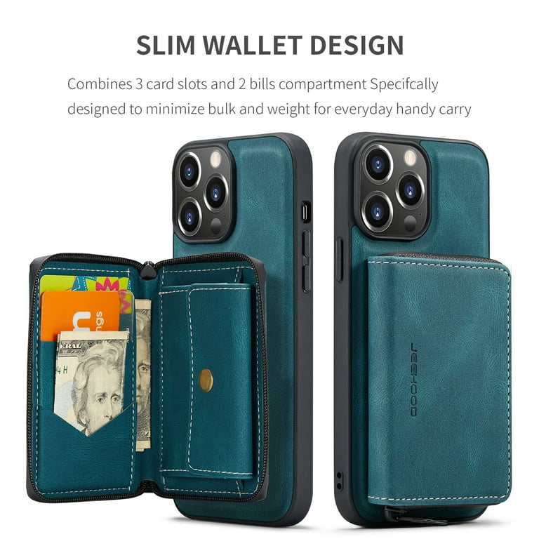 Compatible with iPhone 14 Pro Max 6.7 Inch Wallet Case, PU Leather  Kickstand Card Holder Case,Slim Designer Money Pocket Back Cover Purse Case  for