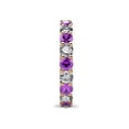 thumbnail image 5 of Amethyst and Diamond 3.4mm Eternity Band 2.47 cttw to 3.05 cttw in 14K Rose Gold.size 4.5, 5 of 8