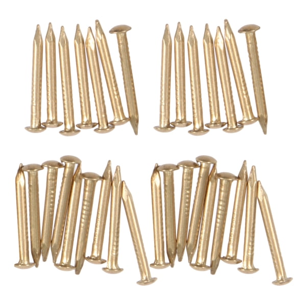 Antique Brass Nails for Furniture Decorative Copper Wood Roofing Nails Assortment Tiny Screws with Pusher