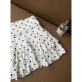 thumbnail image 7 of White Polka Dot Ruffle Layered Mini Skirt For Women Casual Summer Wear, 7 of 7