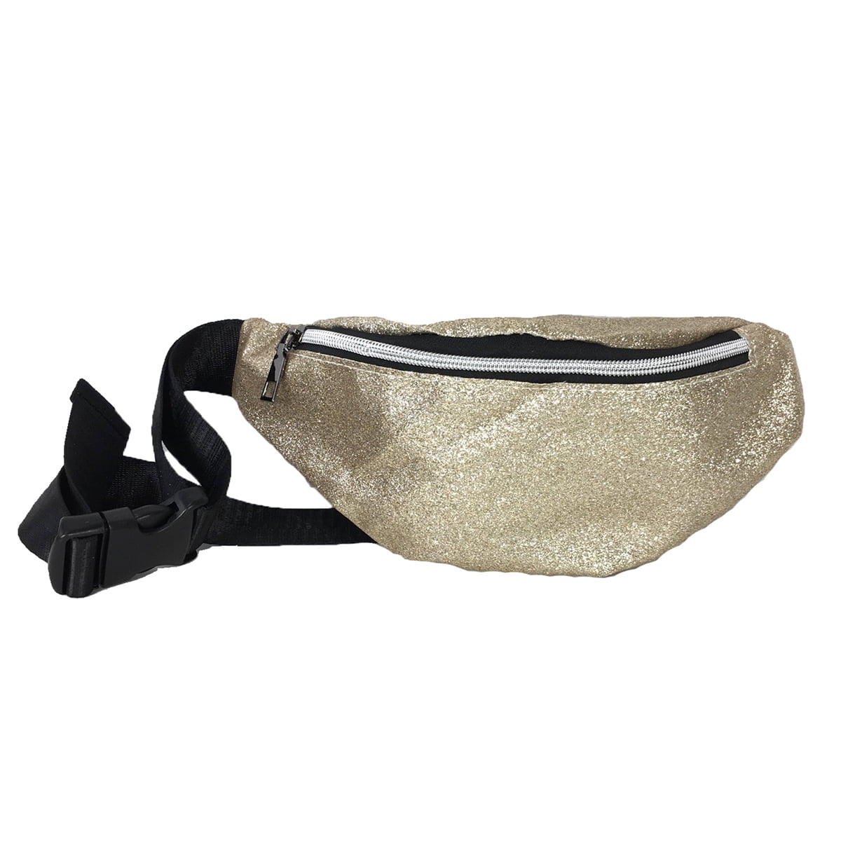 gold glitter fanny pack