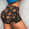 thumbnail image 4 of Fotbe Pizzas Mushrooms Seamless Shorts, Womens Workout Shorts High Waist Stretch Booty Short for Gym/Yoga/Running/Biking-XX-Large, 4 of 9