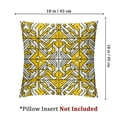 thumbnail image 4 of Geometric Outdoor Pillow Covers Set of 2, Abstract Diamond Plaid DecorativeThrow Pillowcase Yellow Geometrical Art Linen Soft Cozy Cushion Cover Pillowsham, 4 of 7