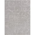 thumbnail image 1 of Unique Loom Floral Shag Floral Vine Design Rug 9' x 12' Rectangle Gray/Dark Gray, 1 of 1