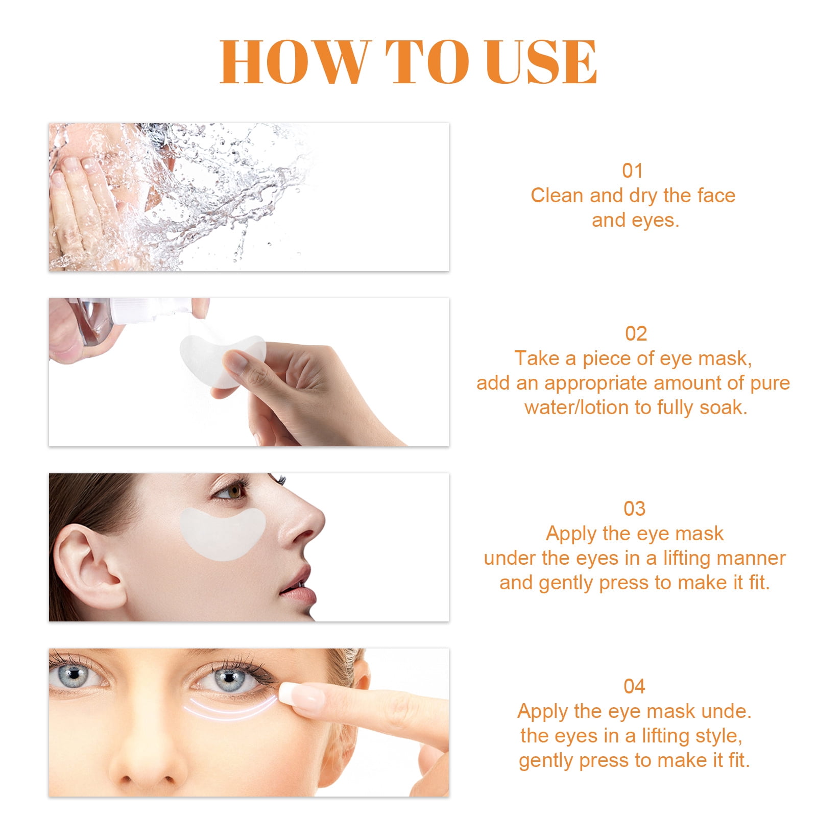 Alvantor Collagen Eye Mask – Hydrating Crystal Gel Patches for Dark Circles, Puffiness & Wrinkles, 10 Pairs