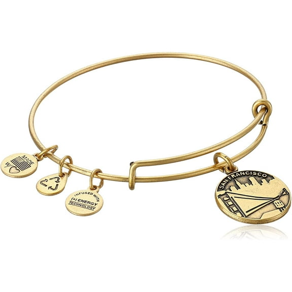 Alex and Ani "Places We Love" Rafaelian Gold-Tone San Francisco II Expandable Wire Bangle Bracelet