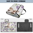 thumbnail image 5 of COEQINE Fold-and-Carry Golf Cart Seat Cover, Bag-Style Handle for Easy Carry, Universal Fit Quilted Padding, 4 Pockets, Fits for EZGO Yamaha Club Car, Bunny Egg Foral Purple, 5 of 8
