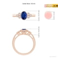 thumbnail image 5 of ANGARA Natural Aeon Sapphire Milgrain Engagement Ring with Trio Accents in 14K Rose Gold for Women (Size-7x5mm) | September Birthstone, Anniversary, Jewelry Gift for Women | Natural Sapphire Ring, 5 of 10